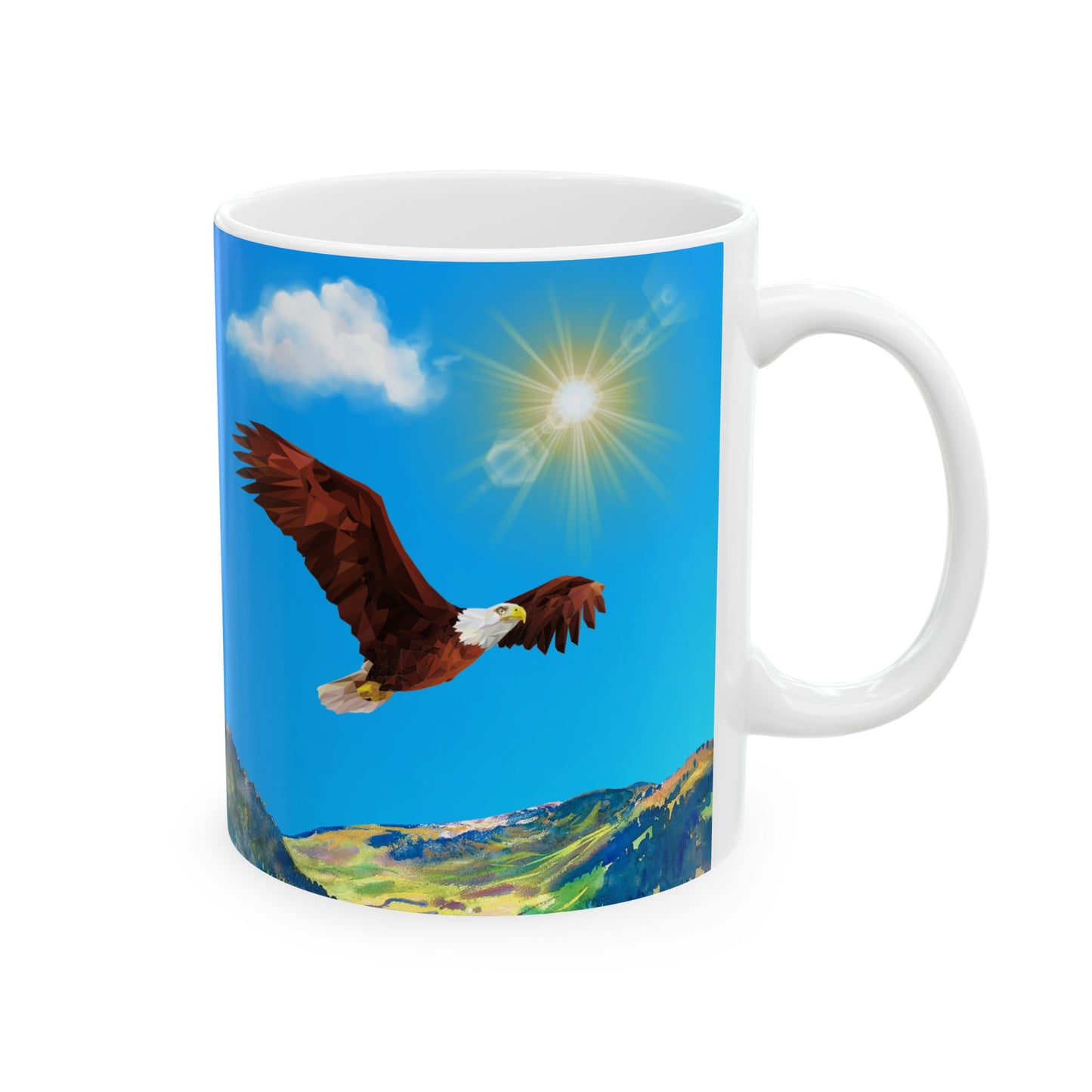 Isaiah 40:31 Inspiring Nature Ceramic Mug - Motivational Quote for Coffee Lovers, Nature Enthusiasts, Gift for Friends, Office Decor