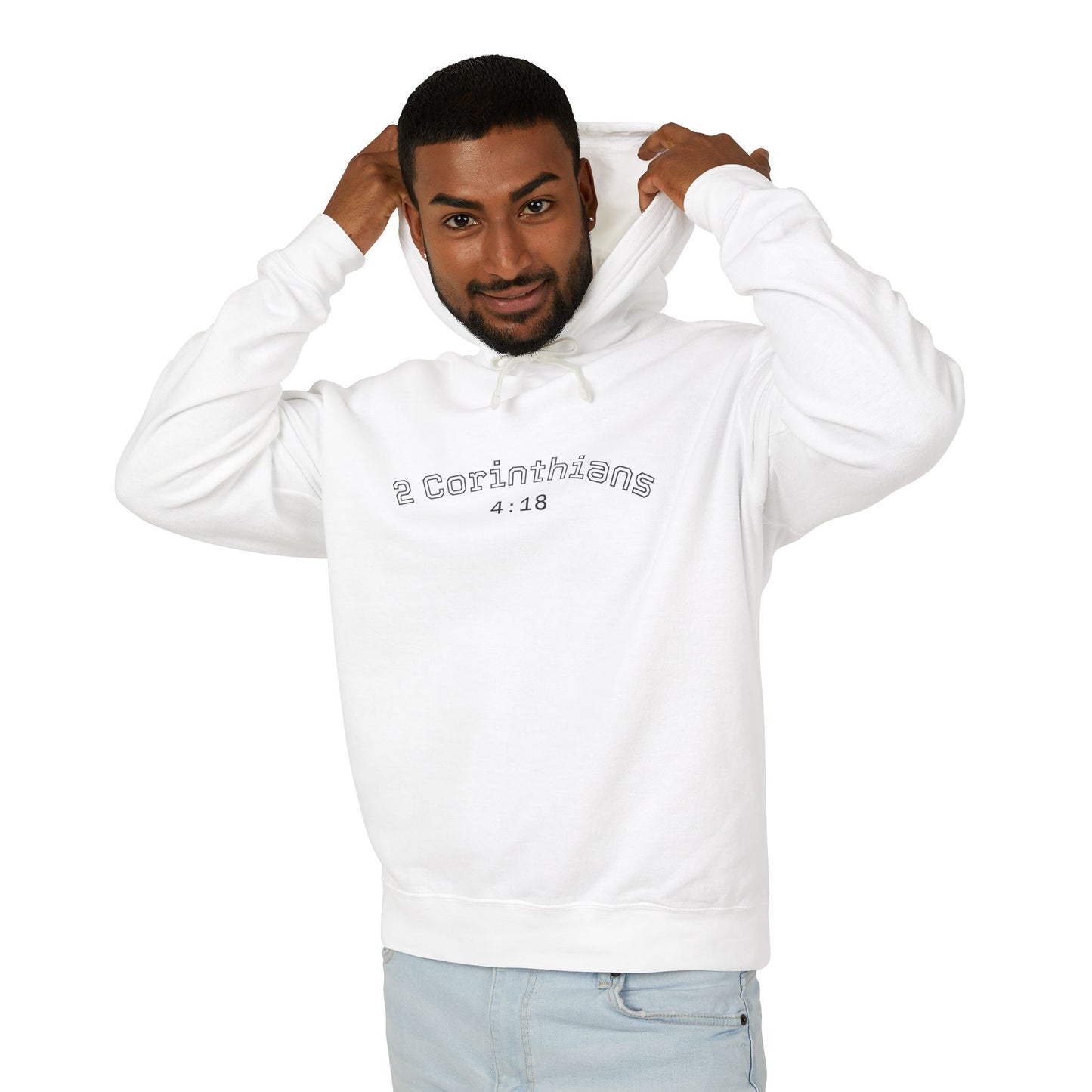 Inspirational "Open Heavens" 2 Corinthians 4:18 - Sweatshirt - Unisex Lightweight Hooded Sweater