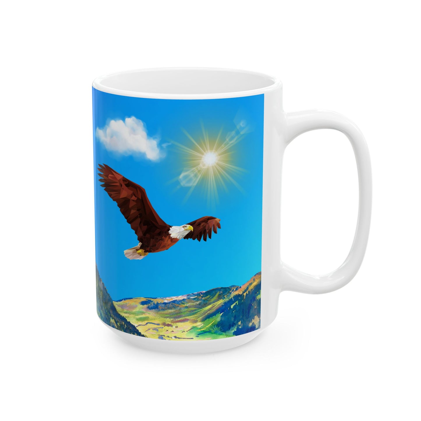 Isaiah 40:31 Inspiring Nature Ceramic Mug - Motivational Quote for Coffee Lovers, Nature Enthusiasts, Gift for Friends, Office Decor