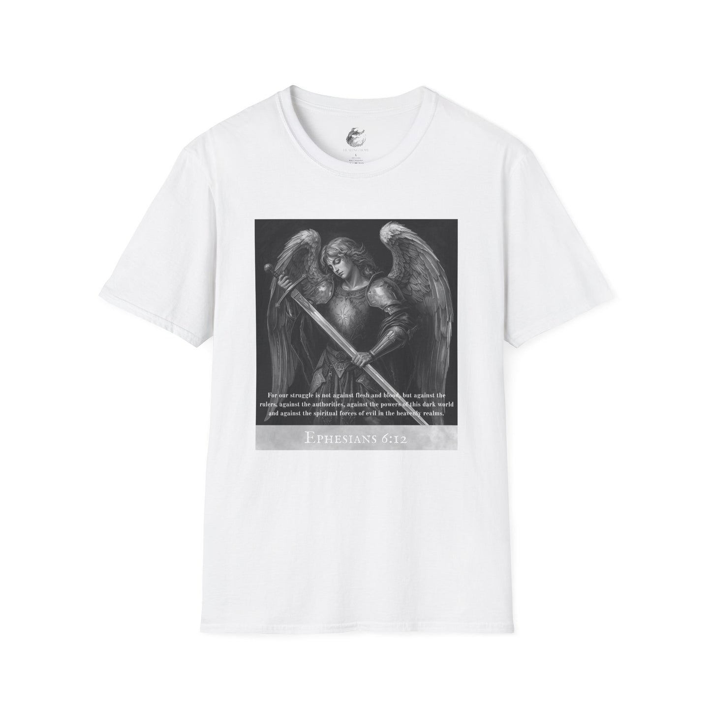 Ephesians 6:12 Angel Graphic Tee - Faith & Hope Unisex T-Shirt