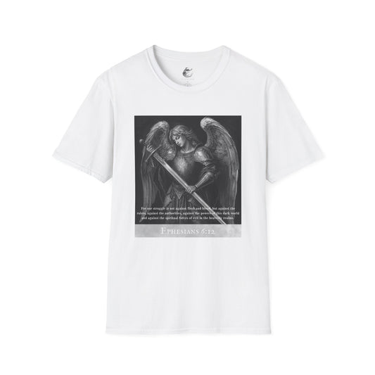Ephesians 6:12 Angel Graphic Tee - Faith & Hope Unisex T-Shirt