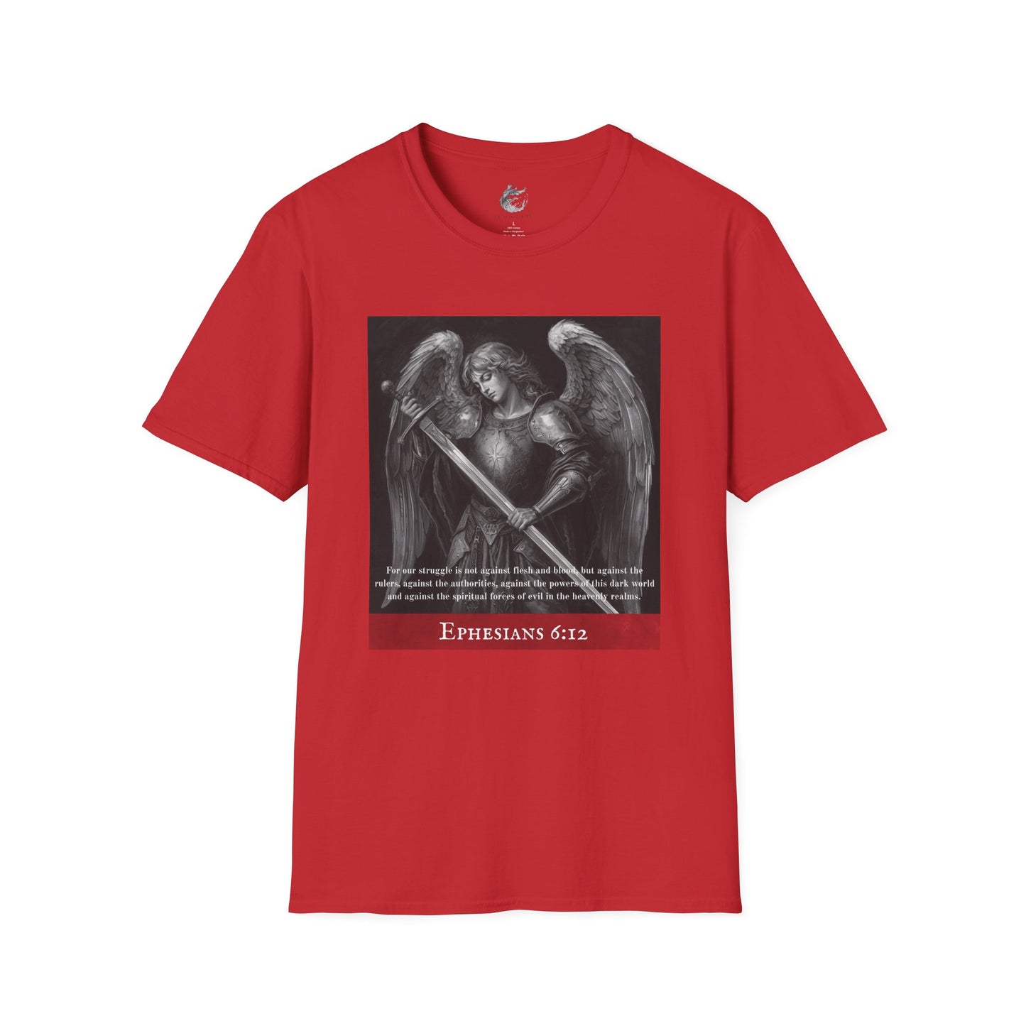 Ephesians 6:12 Angel Graphic Tee - Faith & Hope Unisex T-Shirt