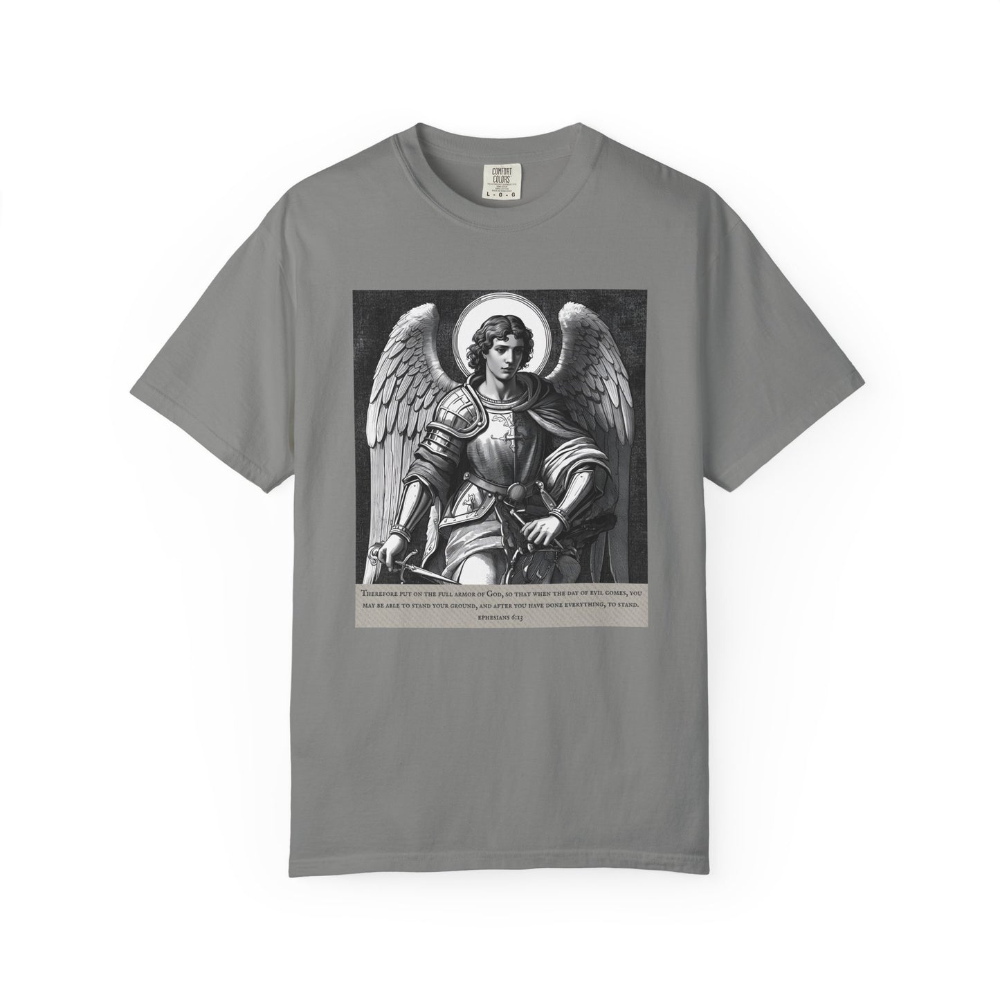 Angel Graphic T-Shirt - Ephesians 6:13 Unisex Cotton Tee