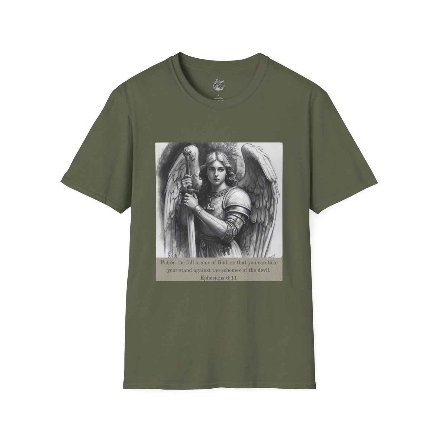 Angel Warrior Graphic T-Shirt - Ephesians 6:11 Design