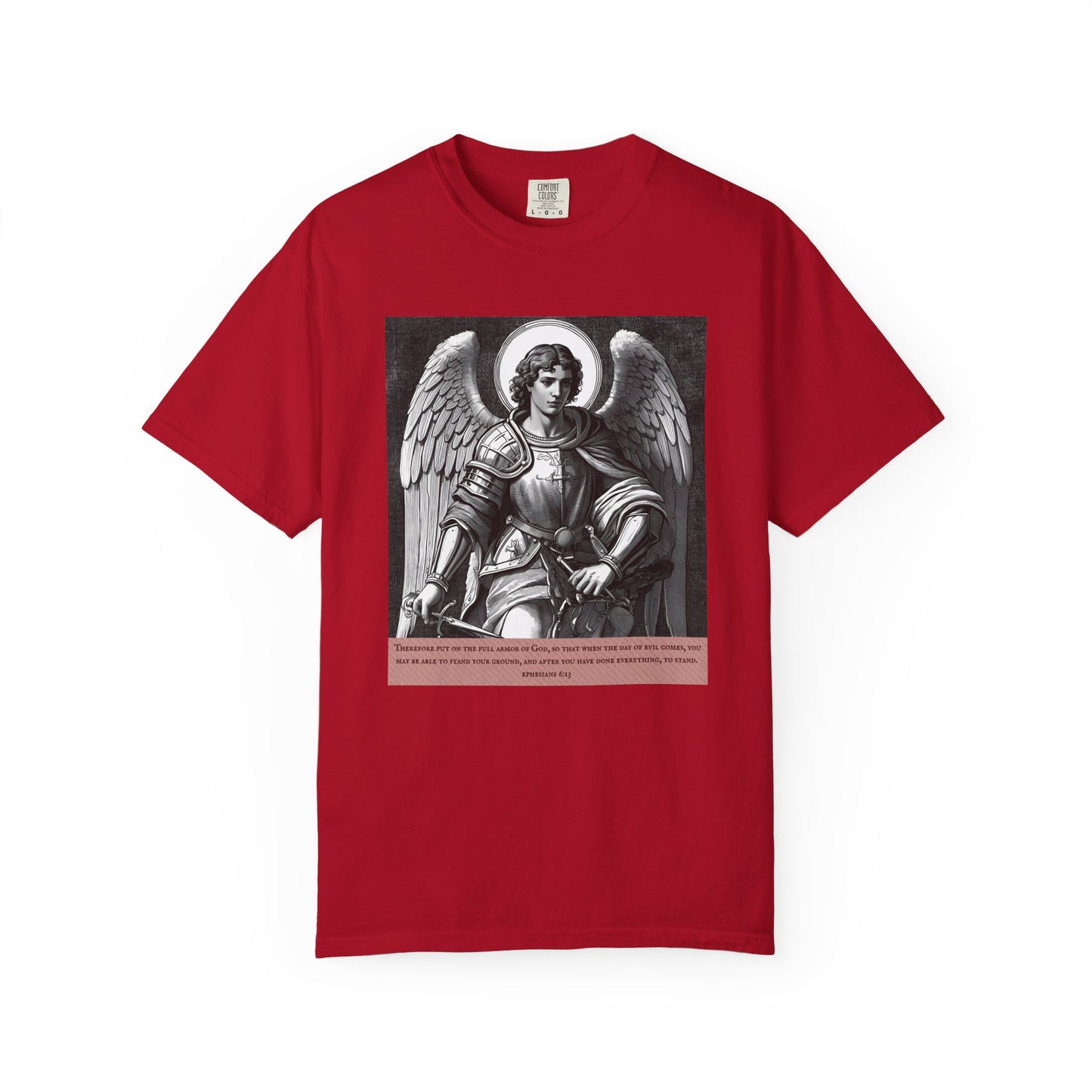 Angel Graphic T-Shirt - Ephesians 6:13 Unisex Cotton Tee