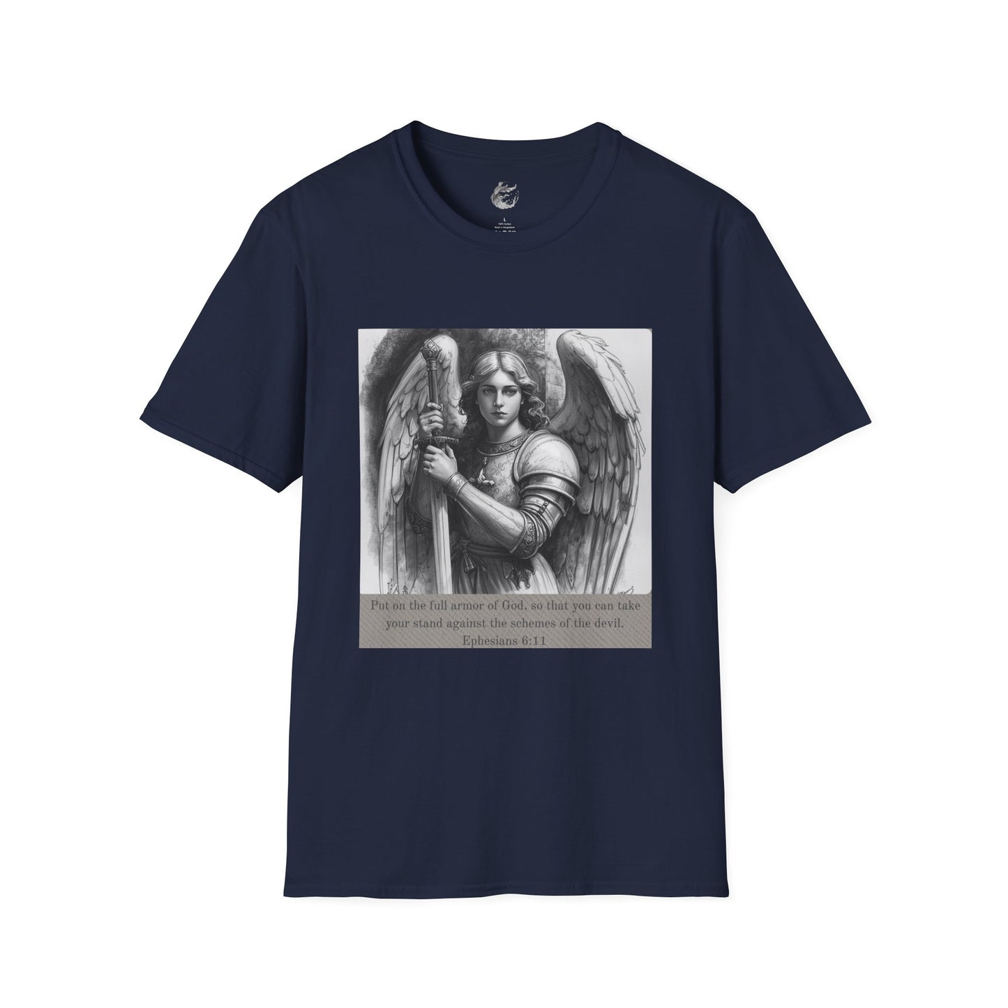 Angel Warrior Graphic T-Shirt - Ephesians 6:11 Design