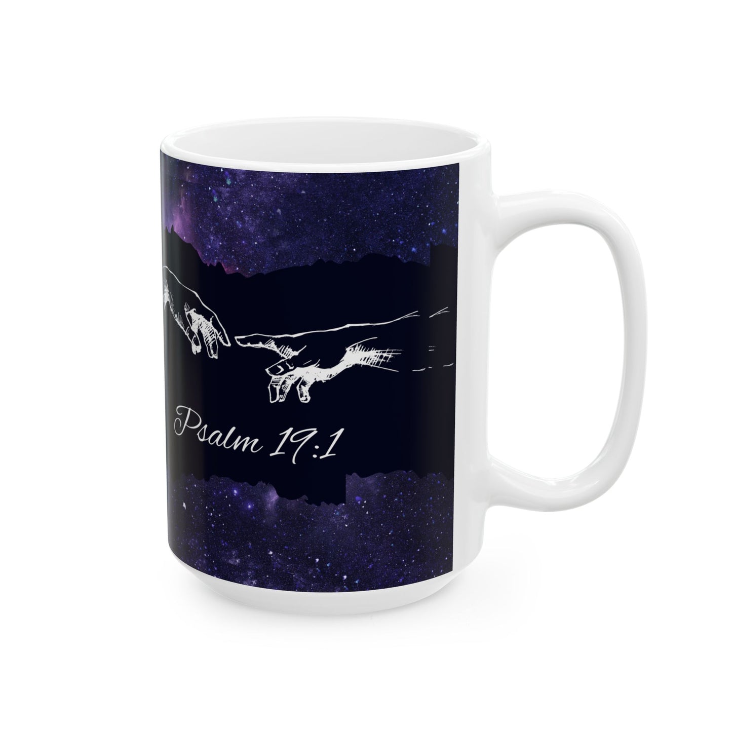 Psalm 19:1 & Celestial Ceramic Mug - Dreamy Galaxy Design for Coffee Lovers
