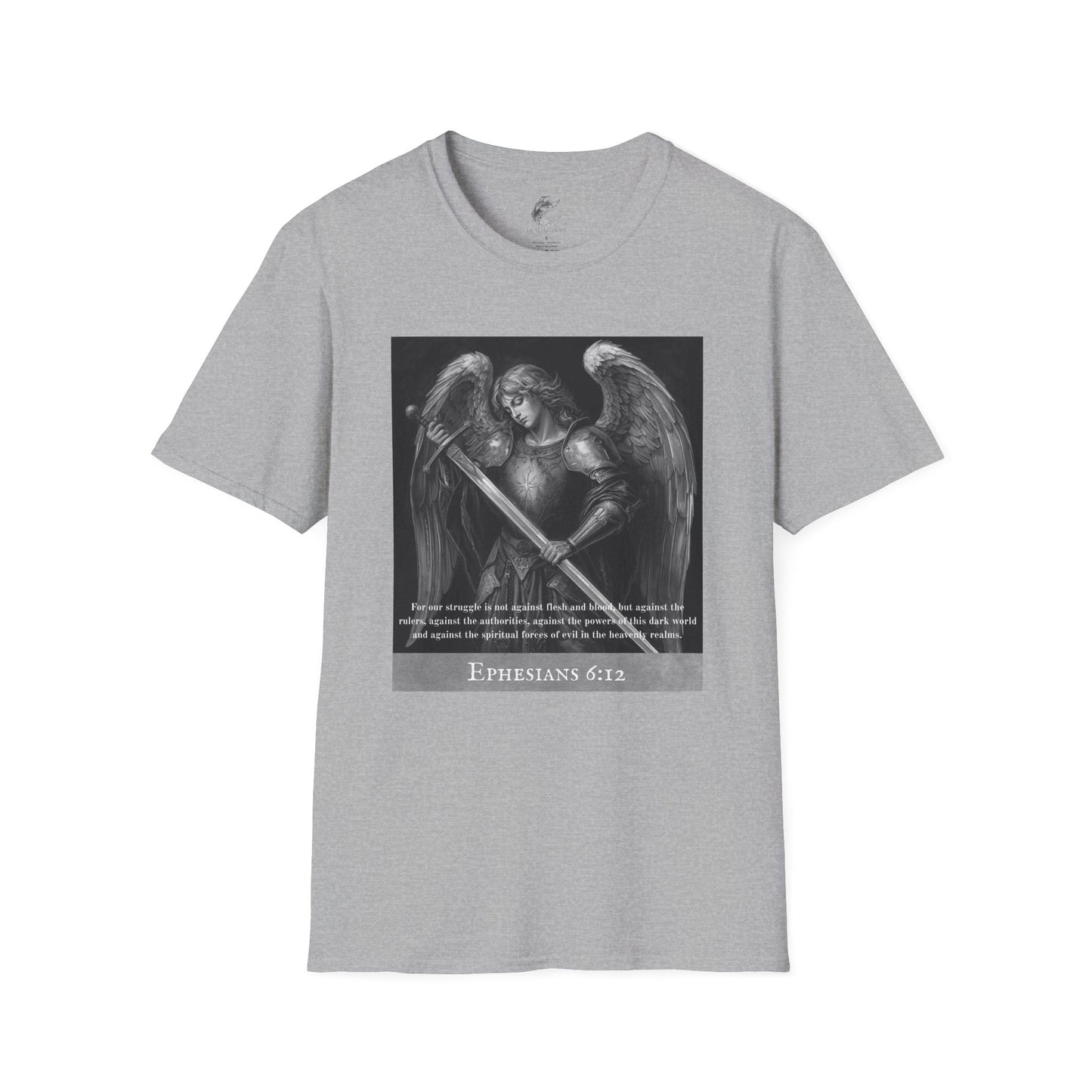 Ephesians 6:12 Angel Graphic Tee - Faith & Hope Unisex T-Shirt