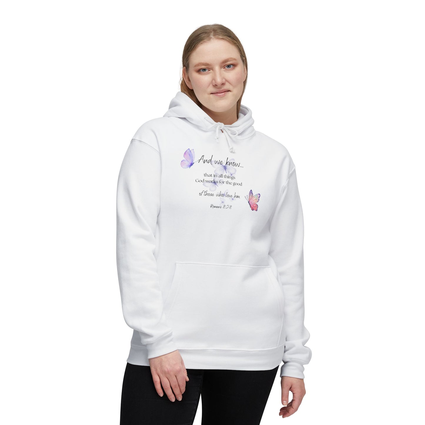 Inspirational Butterfly Sweatshirt, Motivational Gift, Unisex Hoodie, Faith Apparel, Cozy Layering, Spring Fashion
