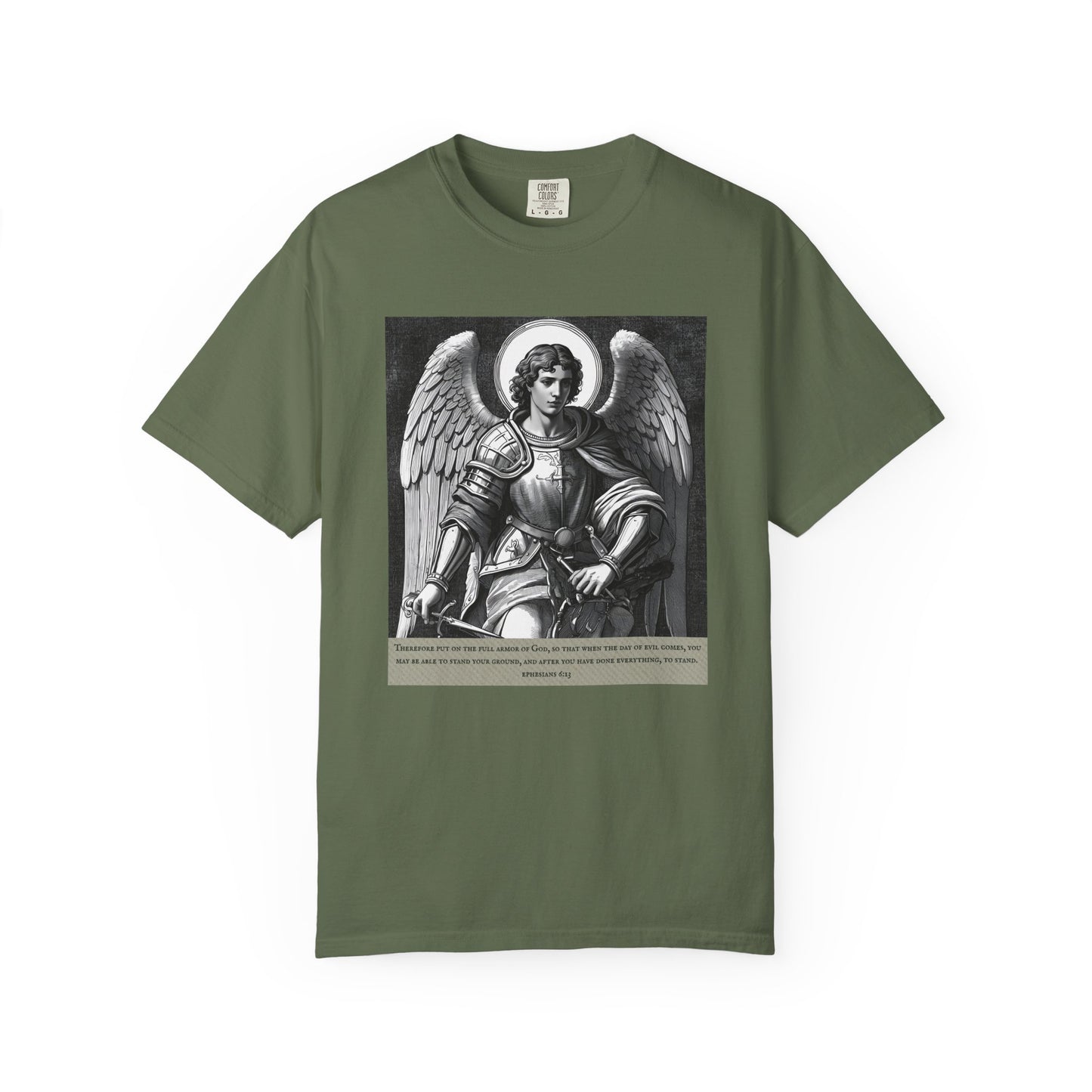 Angel Graphic T-Shirt - Ephesians 6:13 Unisex Cotton Tee