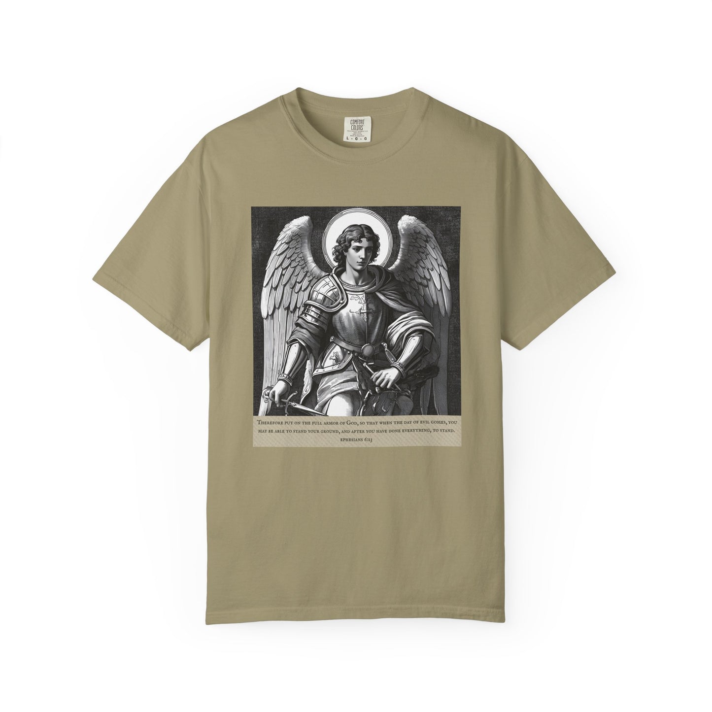 Angel Graphic T-Shirt - Ephesians 6:13 Unisex Cotton Tee