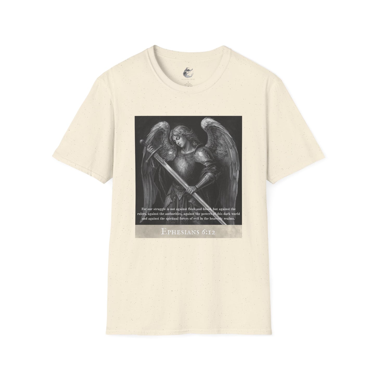 Ephesians 6:12 Angel Graphic Tee - Faith & Hope Unisex T-Shirt