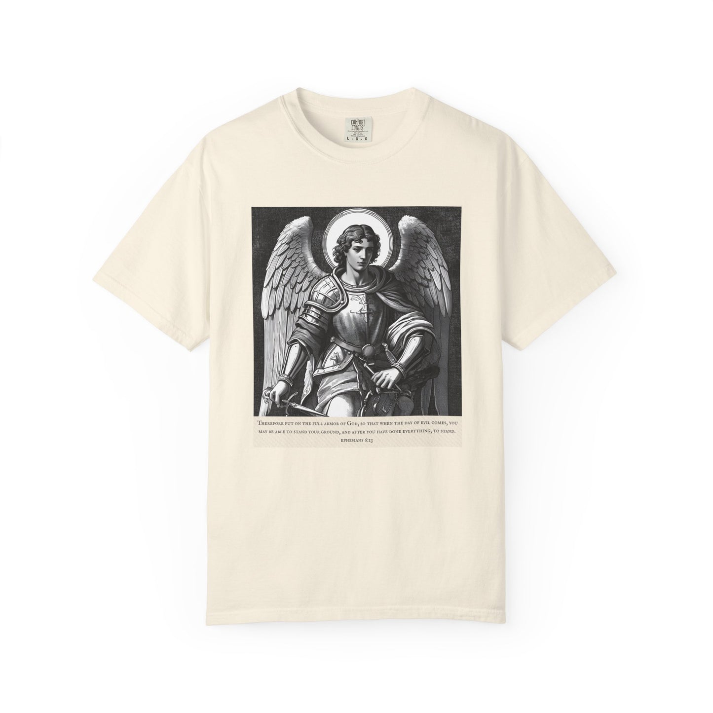 Angel Graphic T-Shirt - Ephesians 6:13 Unisex Cotton Tee