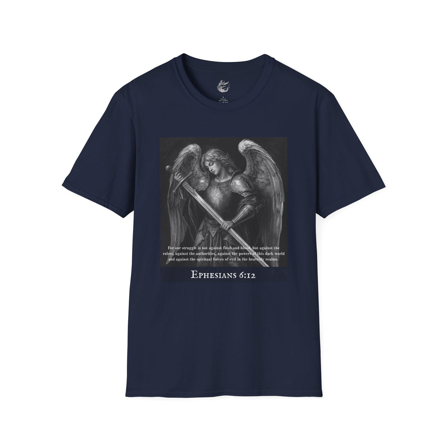 Ephesians 6:12 Angel Graphic Tee - Faith & Hope Unisex T-Shirt