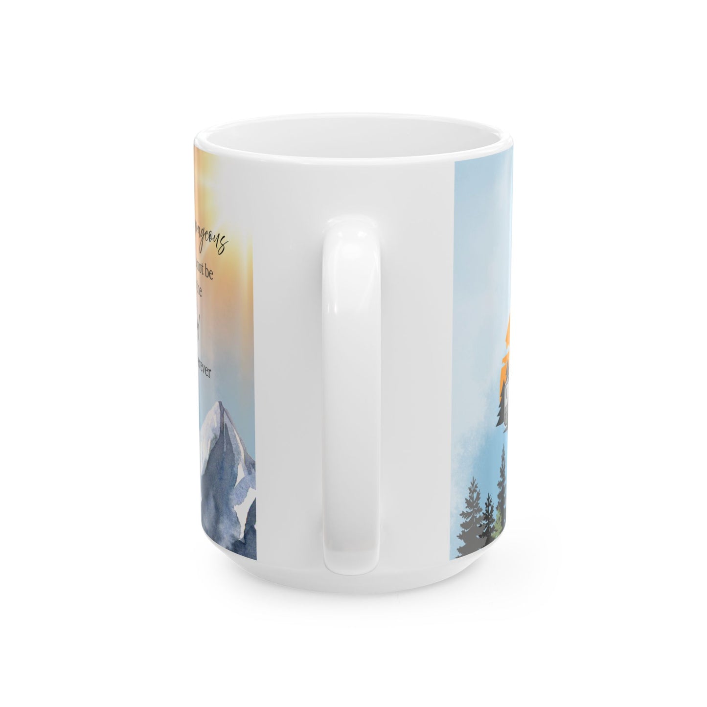 Joshua 1:9 Inspirational Ceramic Mug, Motivational Coffee Cup, Office Gift, Adventure Mug, Nature Lover's Drinkware, Outdoor Enthusiast Gift