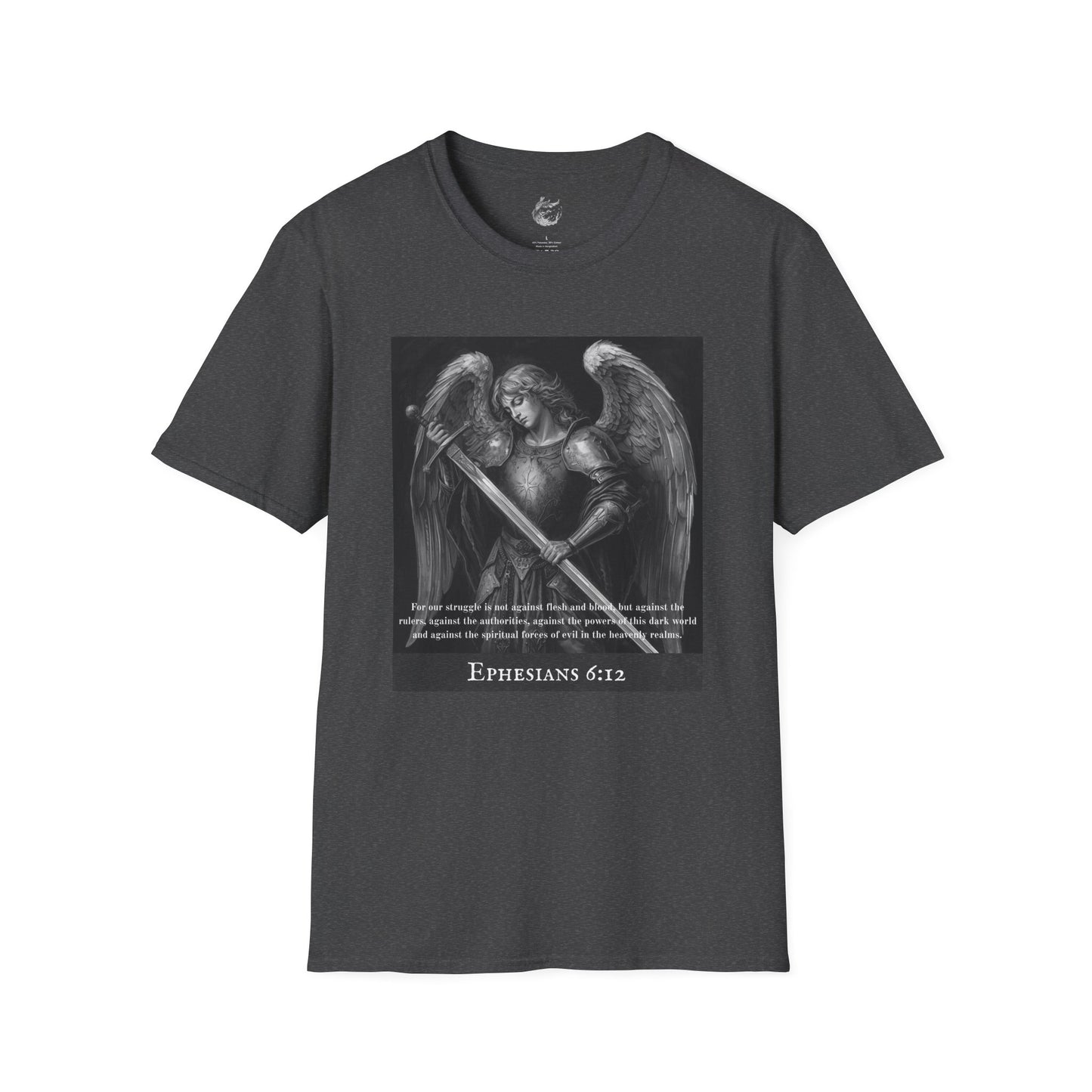 Ephesians 6:12 Angel Graphic Tee - Faith & Hope Unisex T-Shirt