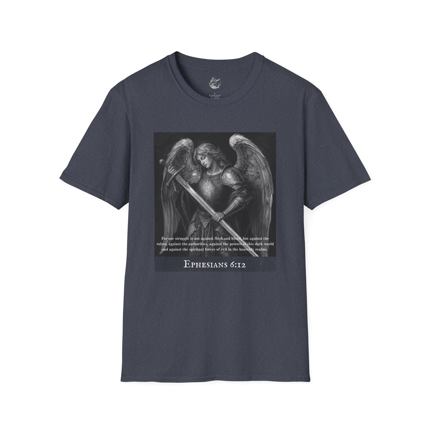 Ephesians 6:12 Angel Graphic Tee - Faith & Hope Unisex T-Shirt