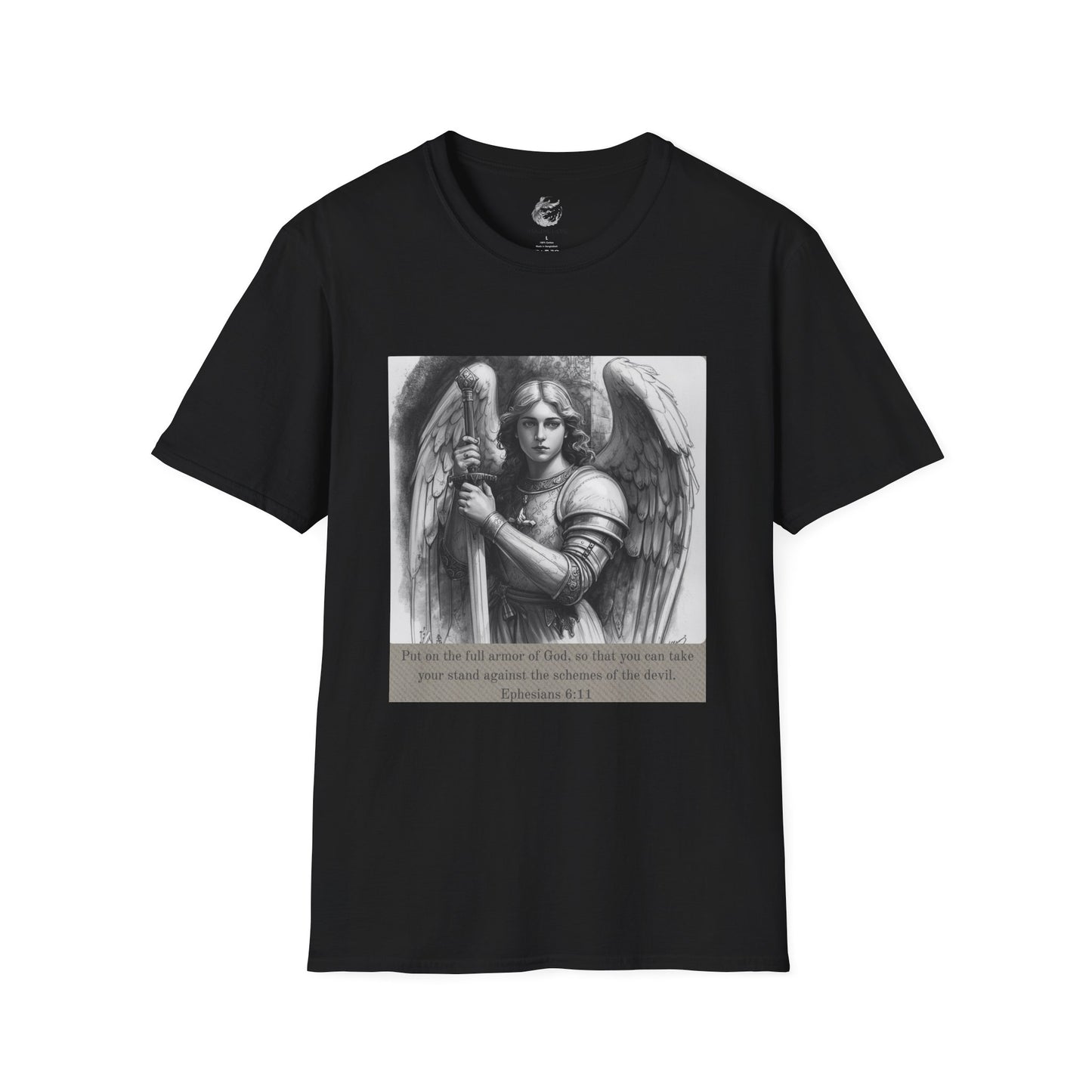 Angel Warrior Graphic T-Shirt - Ephesians 6:11 Design