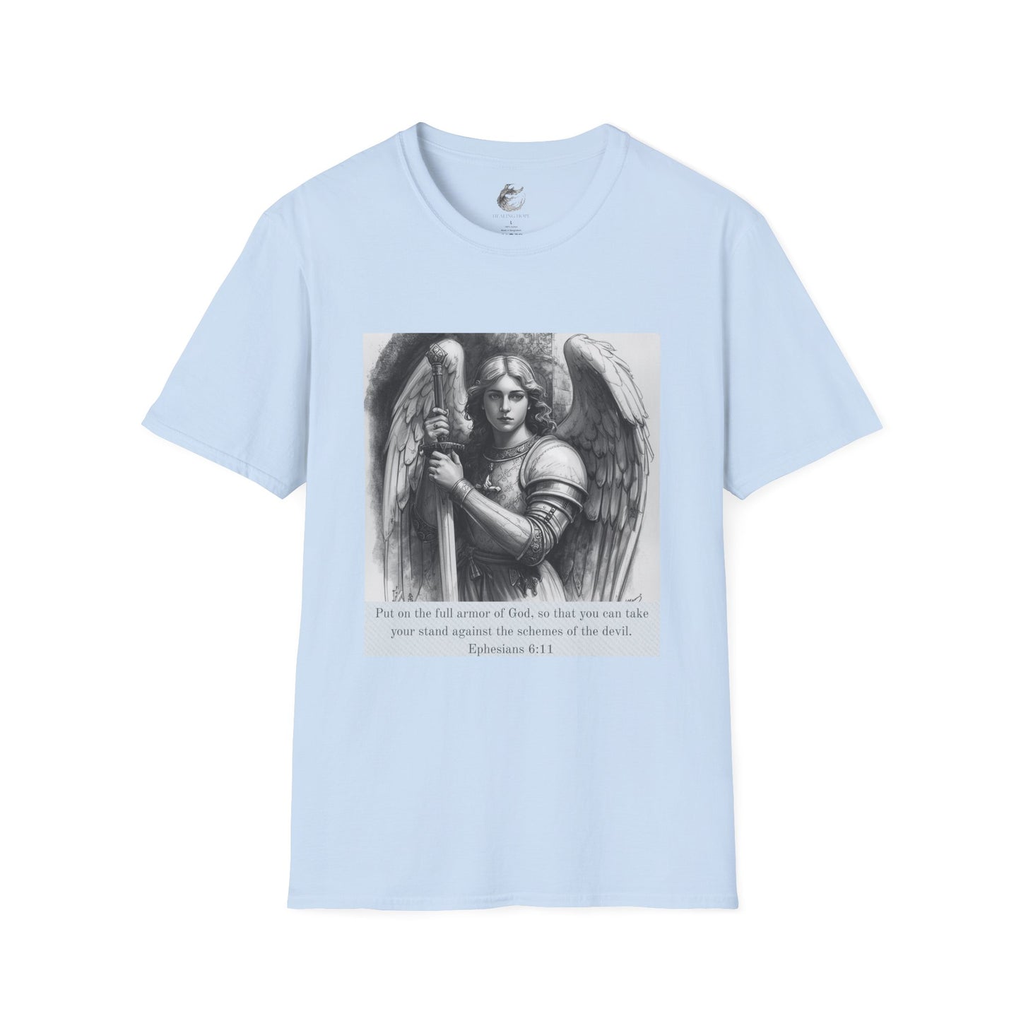 Angel Warrior Graphic T-Shirt - Ephesians 6:11 Design