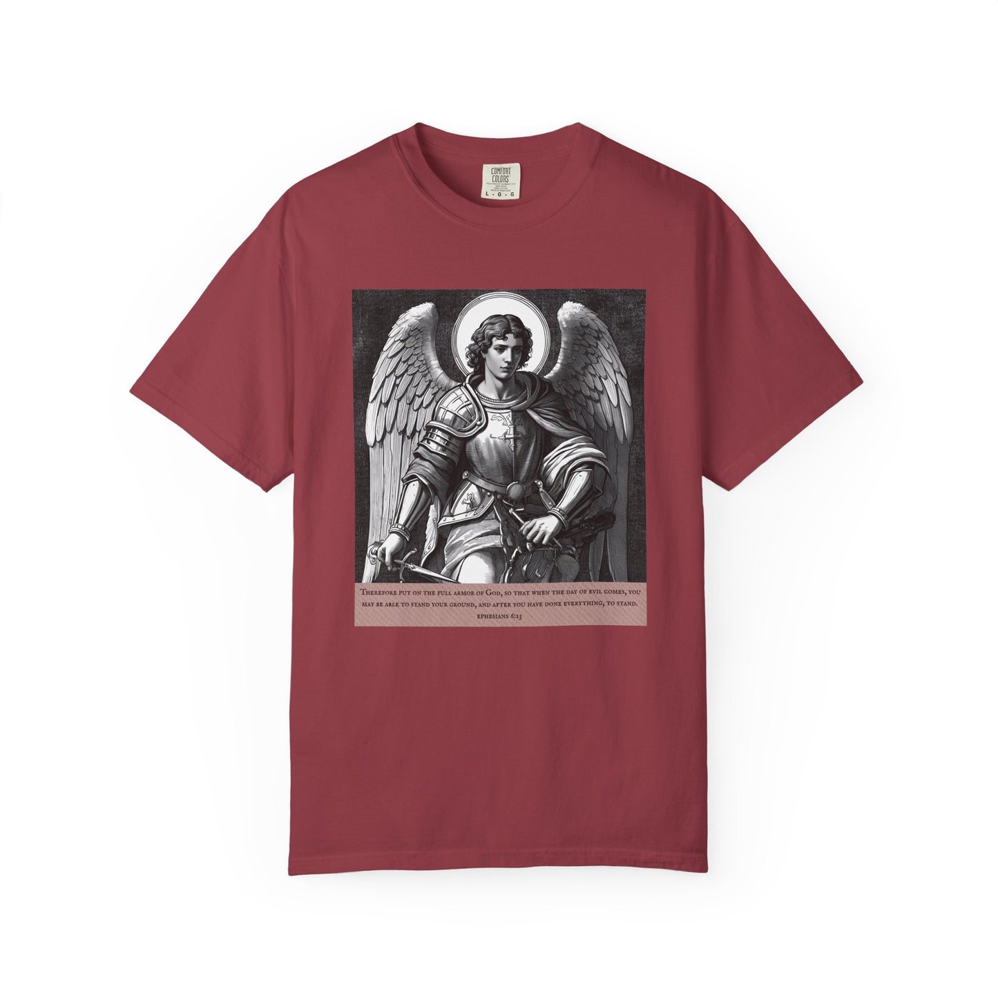 Angel Graphic T-Shirt - Ephesians 6:13 Unisex Cotton Tee
