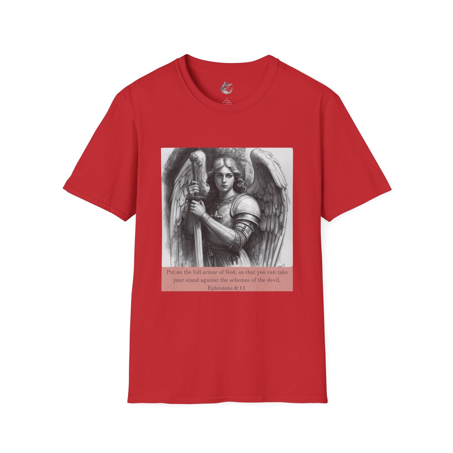 Angel Warrior Graphic T-Shirt - Ephesians 6:11 Design