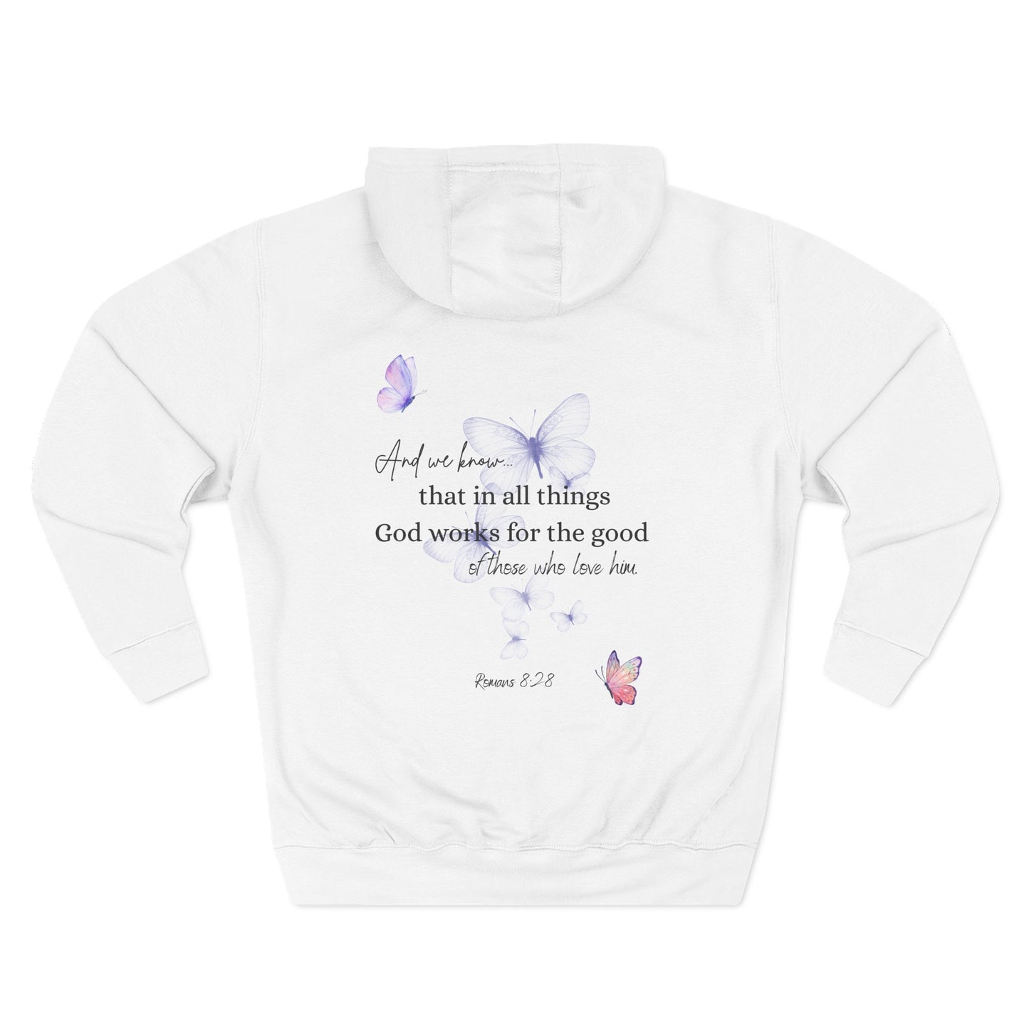 Inspiring Fleece Hoodie for Spiritual Comfort, Motivational Gift, Everyday Wear, Religious Apparel, Cozy Hoodie for Hope