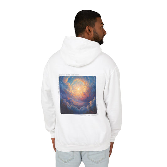 Inspirational "Open Heavens" 2  Corinthians 4:18 - Sweatshirt - Unisex Lightweight Hooded Sweater